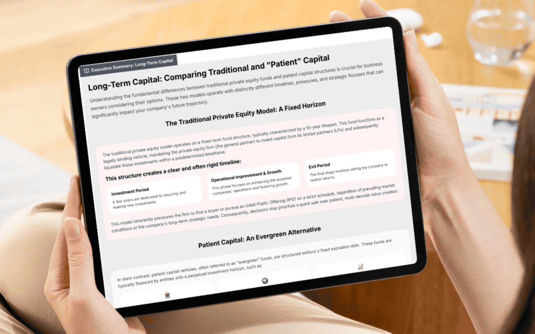 Birthing of Giants Private Deal Team Report: Patient Capital